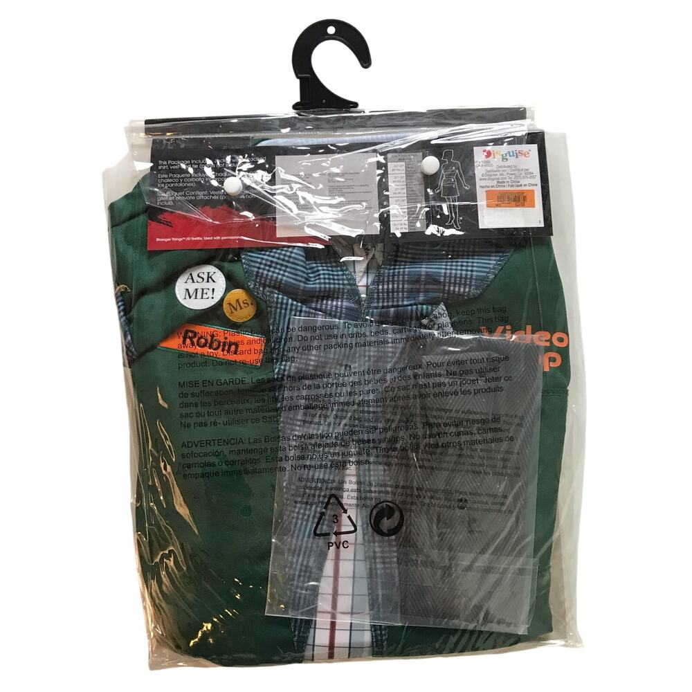 Stranger Things Women's Junior Medium New In Package Robin Video Store Costume - Picture 2 of 7